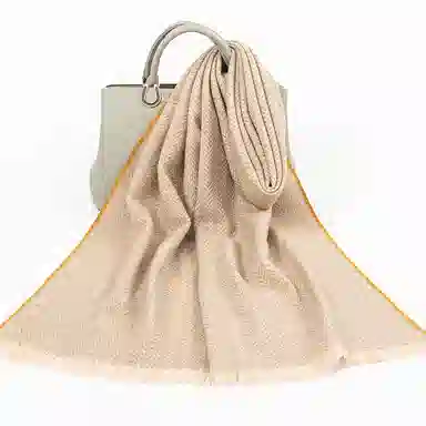 一米画纱 温暖柔软优雅舒适日式暖糯厚实色织格细腻亲肤保暖披肩青春洋气时尚 绵羊毛 绒线围巾 女款