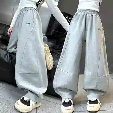 秋季 潮童时尚纯色休闲裤运动裤