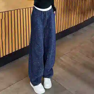 邦固依品 大码女装香蕉运动裤卫裤春秋款宽松垂感直筒阔腿裤子潮休闲裤 女款