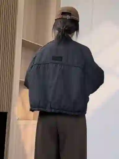 邦固依品 夹棉立领外套女秋冬款小个子宽松休闲保暖夹克棉衣棉服 女款