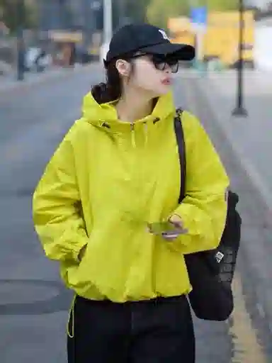 邦固依品 高级感连帽短款外套女春季小个子宽松显瘦冲.锋衣薄上衣夹克 女款