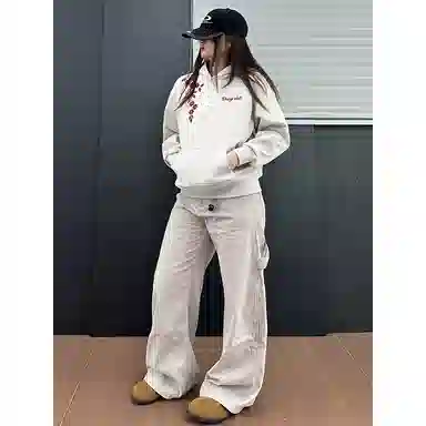 Duoyi Paper-Cut Floral Hoodie