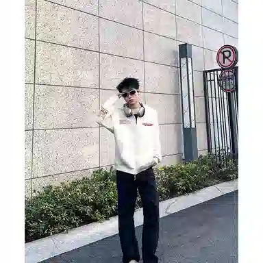 Duoyi Letter Logo Hoodie Jacket