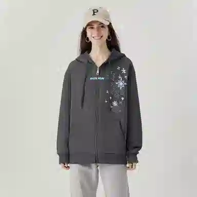 大卫贝肯 美式高街复古品牌印花百搭日常通勤潮流时尚小众套头连帽卫衣 男女同款