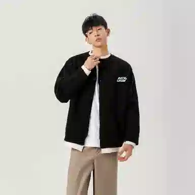 大卫贝肯 日系学院风基础款假两件纯色简约可拆卸胸针韩系慵懒感开衫无性别主义高级感长袖毛衣 男女同款