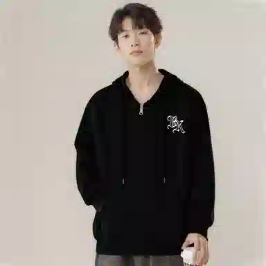 大卫贝肯 运动百搭休闲字母印花小众设计感舒适通勤柔软开衫套头连帽卫衣 男女同款