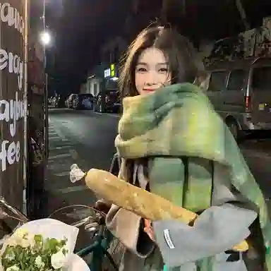 The Simpsons Plaid Gradient Scarf