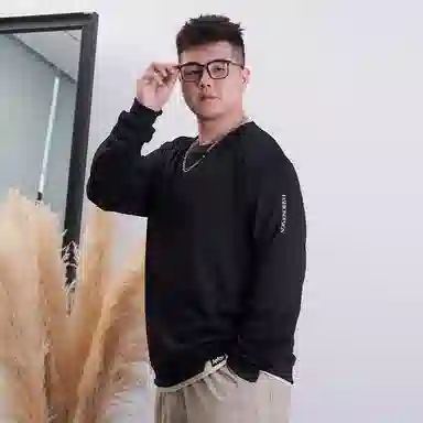 乔拉格 加肥加大码 印花假两件卫衣 男女同款