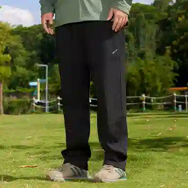 乔拉格 大码男装 宽松显瘦拼接直筒休闲裤 男女同款