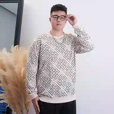 乔拉格 大码男装 满印休闲卫衣 男女同款