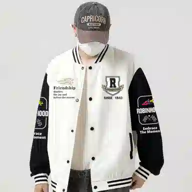 ROBINHOOD Colorblock Baseball Jacket