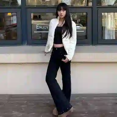 Biyan Vintage Zip Flared Jeans