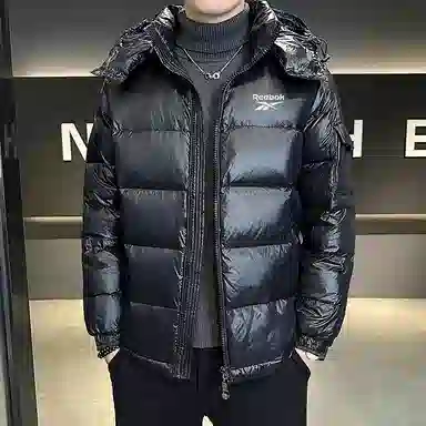 Reebok Detachable Hood Quilted Down Jacket