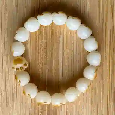 亮尊 可爱萌萌猫爪 国潮文玩盘玩绕指 白玉菩提 手串 通用