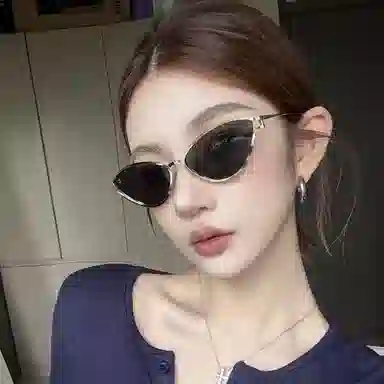 无限兔 欧美高级感时尚潮流小框百搭墨镜 金属 猫眼 太阳眼镜 男女同款情侣款