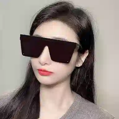 【欧美潮流】 无限兔 高级感连体防晒开车出行防紫外线时尚百搭 太阳眼镜 男女同款情侣款