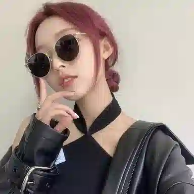 【个性时尚设计感】 无限兔 复古高级感小脸小框墨镜 金属 圆形 太阳眼镜 男女同款情侣款
