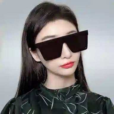 【欧美潮流】 无限兔 高级感连体防晒开车出行防紫外线时尚百搭 太阳眼镜 男女同款情侣款