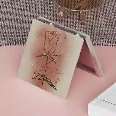 计轩 玫瑰花化妆镜