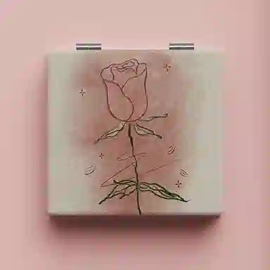 计轩 玫瑰花化妆镜