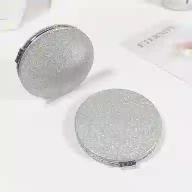 计轩 翻盖式闪粉随身携带迷你手持折叠镜子
