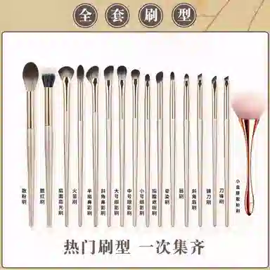 计轩  鎏金高光眼部腮红眼线软毛化妆刷套装 定妆