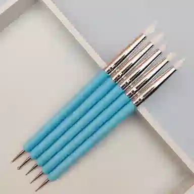 计轩 双头两用点珠雕花笔 美甲专用便携