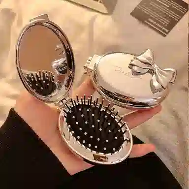 计轩 镀银蝴蝶按摩梳 小巧便捷