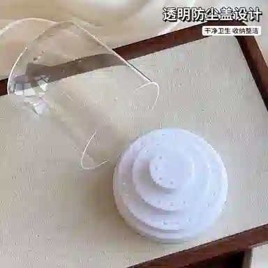 计轩 透明防尘盖美甲工具收纳盒 可旋转打磨头