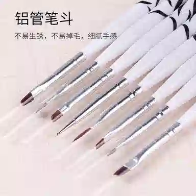 计轩 斑马水晶点钻彩绘画花扇形美甲笔 新手练习