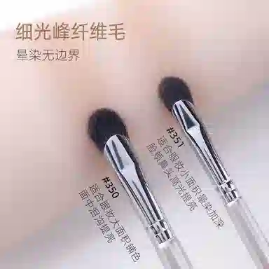 计轩  银色眼部修容提亮尖头超软化妆刷套装 定妆