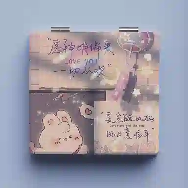 计轩 可爱高颜值迷你便携随身折叠化妆镜