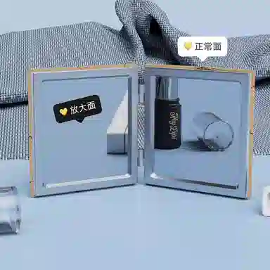计轩 玫瑰天使小镜子随身带复古风双面折叠小镜子