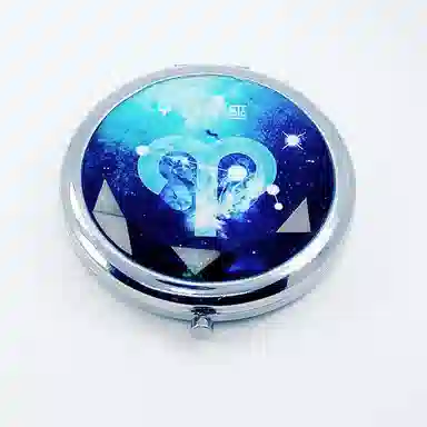 计轩 十二星座双面折叠化妆镜