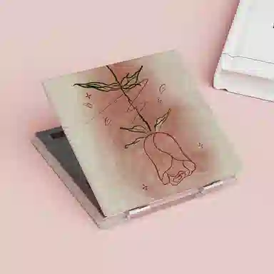 计轩 玫瑰花化妆镜
