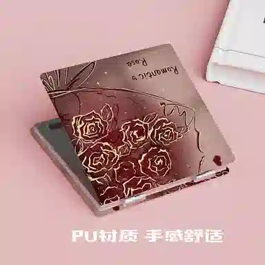 计轩 桌面玫瑰随身小镜子 手持高颜值