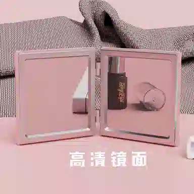 计轩 迷你国风少女双面折叠可爱正方形化妆镜 时尚便携