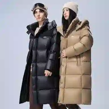 雅鹿 加厚连帽户外长袖羽绒服 男女同款