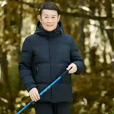 雅鹿 加厚休闲连帽羽绒服 男款