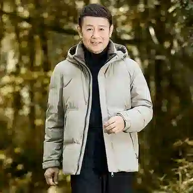 雅鹿 加厚休闲连帽羽绒服 男款