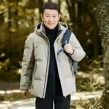 雅鹿 加厚休闲连帽羽绒服 男款