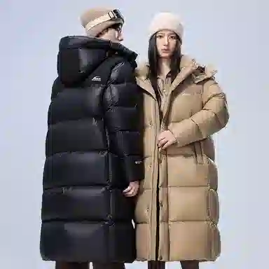 雅鹿 加厚连帽户外长袖羽绒服 男女同款