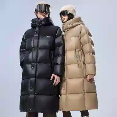 雅鹿 加厚连帽户外长袖羽绒服 男女同款