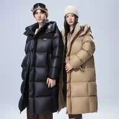 雅鹿 加厚连帽户外长袖羽绒服 男女同款