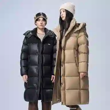 雅鹿 加厚连帽户外长袖羽绒服 男女同款