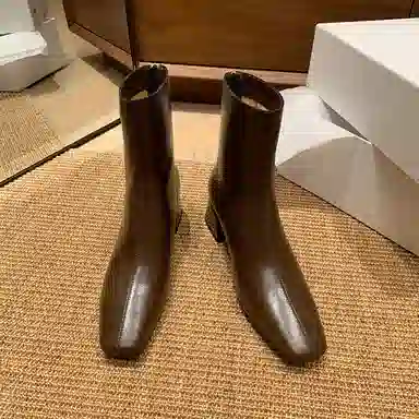 牛皮革 法式简约显瘦舒适优雅时尚 短靴 女款