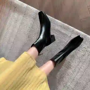 牛皮革 法式简约显瘦舒适优雅时尚 短靴 女款