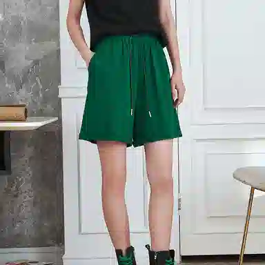 初语 纯色垂感宽松百搭休闲短裤 女款