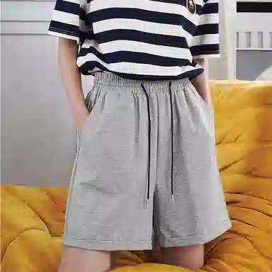 初语 纯色垂感宽松百搭休闲短裤 女款