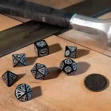 Witcher Dice Set. Geralt - The Silver Sword